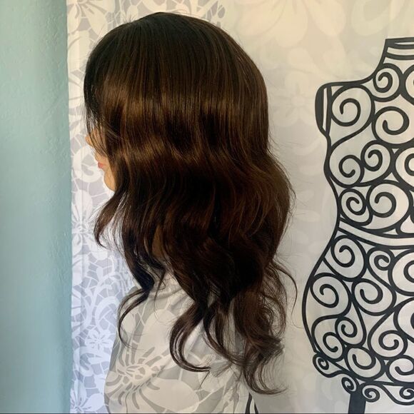 Forever Young long brown synthetic wig. Size OS - Picture 7 of 12